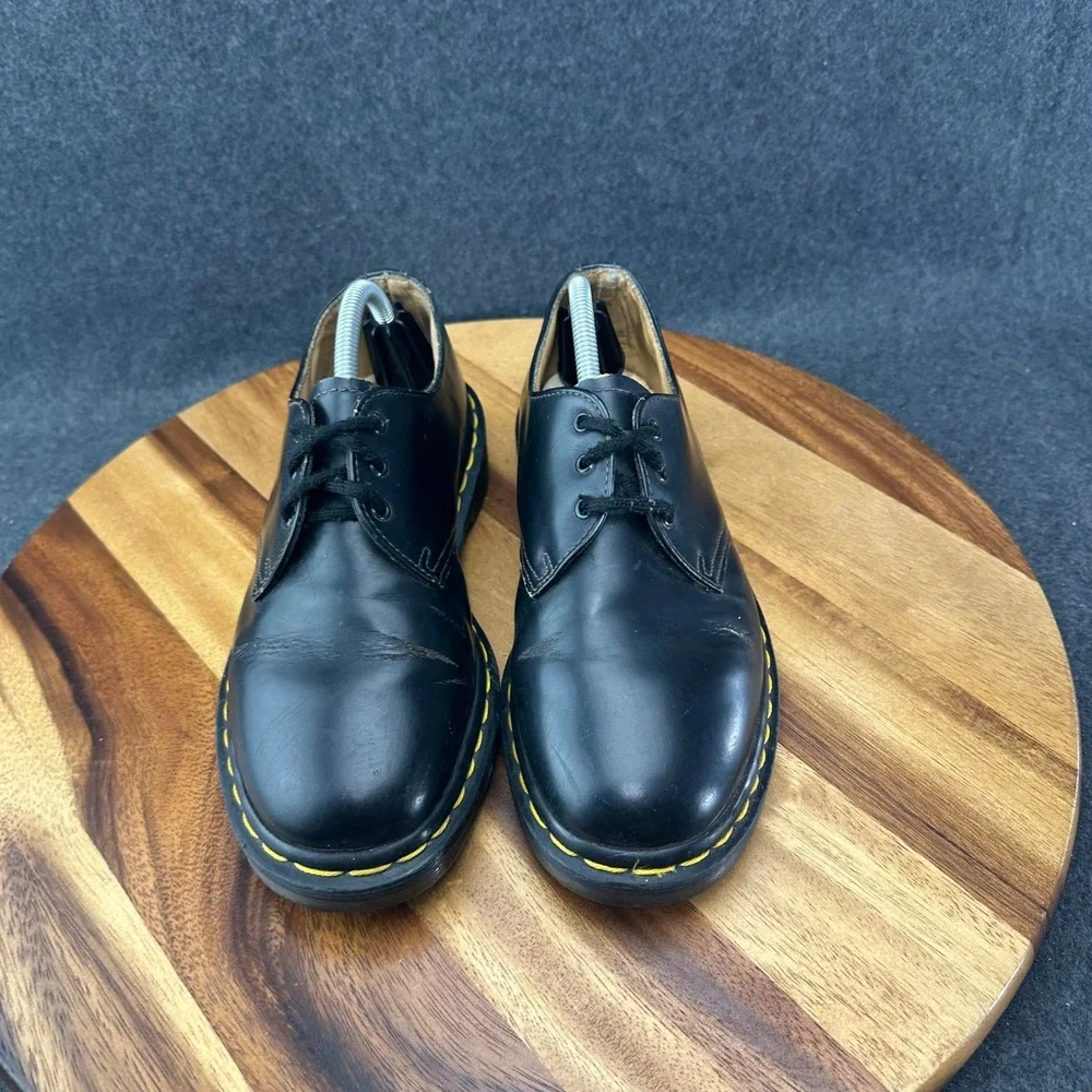 Vintage Doc Dr Martens 1461 59 Three Hole Black Made In England US M5 W6